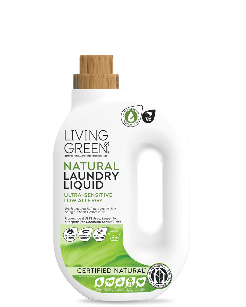 Laundry Liquid. Certified Natural, Ultra-Sensitive and Low Allergy, 1L.
