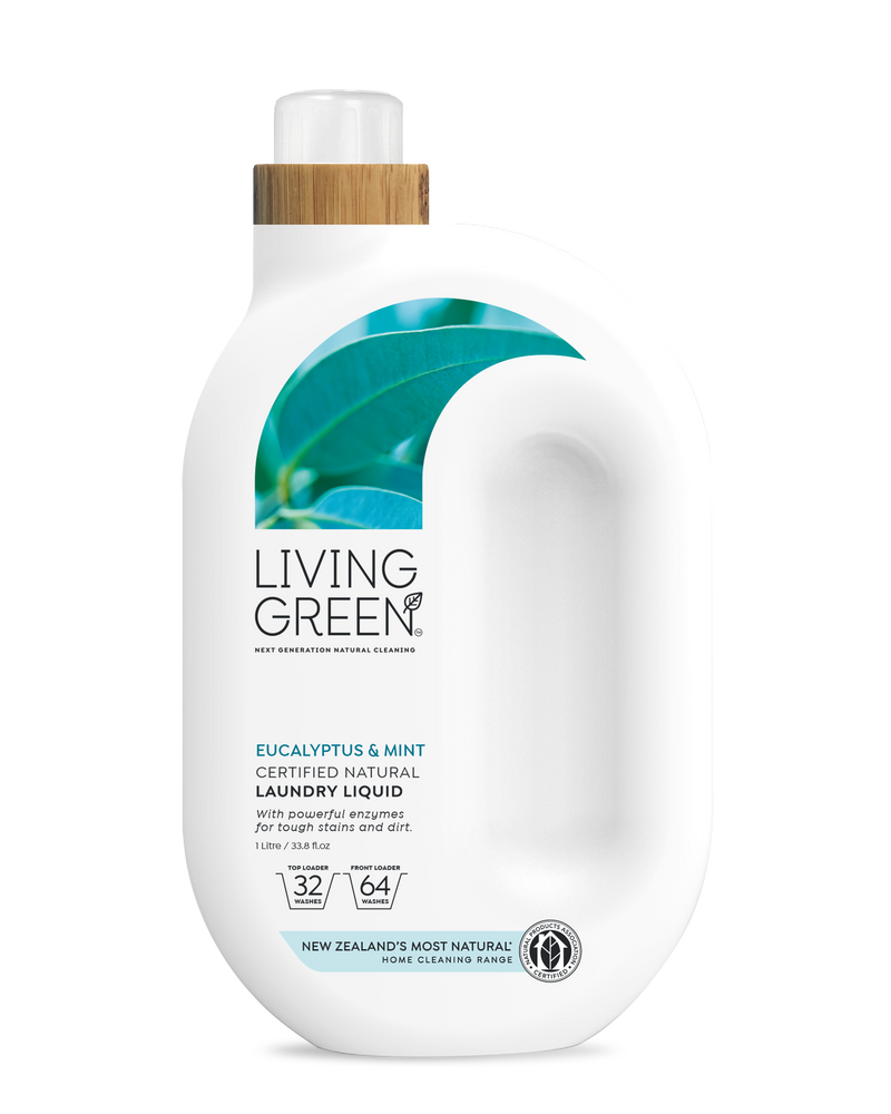 Laundry Liquid. Certified Natural with Organic Eucalyptus and Mint 1L