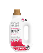 Living Green Certified Natural Laundry Liquid, Organic Rose & Lemon, 1L