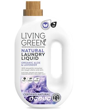 Living Green, Certified Natural Laundry Liquid, Organic Lavender and Aloe, 2L