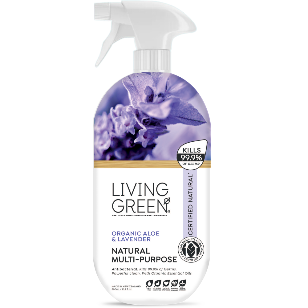 Multi-purpose Cleaner.  Certified Natural with Organic Organic Aloe & Lavender.