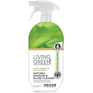 Glass and Surface Cleaner. Certified Natural Ultra Sensitive, Low Allergy.