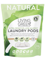 Living Green Laundry Pods, Ultra Sensitive, 18 Pack